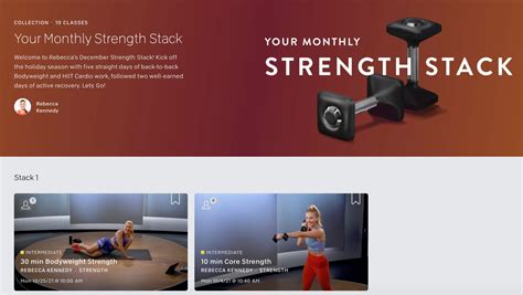 New Peloton "Your Monthly Strength Stack" Collection for December with ...