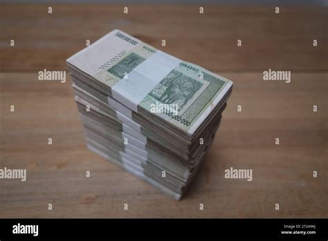 Stacks Of Cash Millions Billions Of Dollars Zimbabwe Dollars After