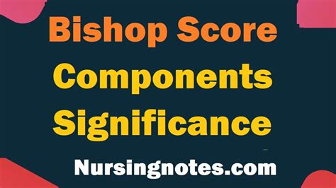 Bishop Score Components Calculating Significance Nursingnotes