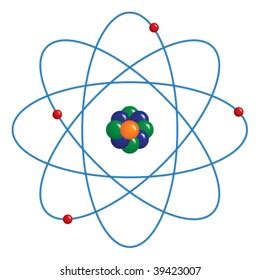 Nucleus Model Atom Showing Protons Neutrons Stock Vector (Royalty Free ...