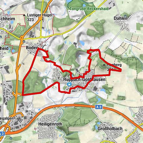 Boden Themenwege TON das weiße Gold des Westerwalds blaue Route