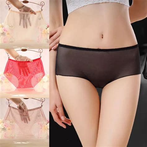 WOMENS SEXY SEE Through Lace Panties Briefs Sheer Lingerie Knickers