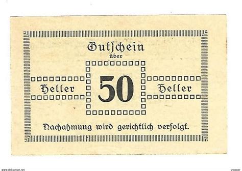 Oesterreich Notgeld Austria Herzogenburg 50 Heller 372 2c Cat Val 8