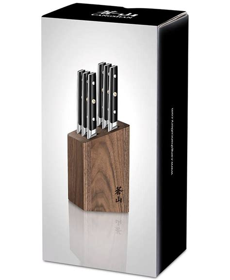 Cangshan Tc Series 6 Pc Steak Knife Set And Walnut Block Macys