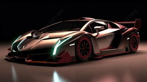 Stunning 3d Rendered Image Of Lamborghini Veneno Background Grey Gray