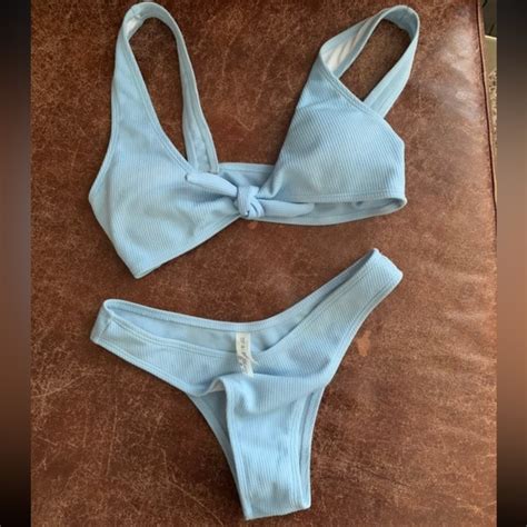 Zara Swim Sky Blue Bikini Set Poshmark