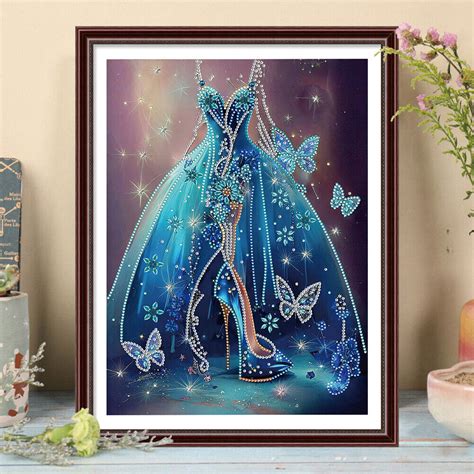 5D DIY Partial Drill Diamond Painting Wedding Dress Home Decoration