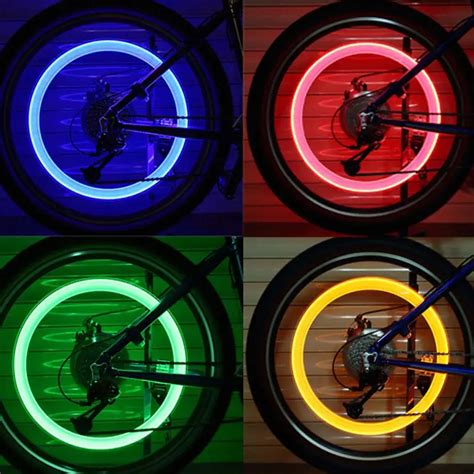 VERTVIE 2PCS Bicycle Lighting LED Wheel Lights Battery Bicycle Wheel Spoke Cycling Racing Riding ...