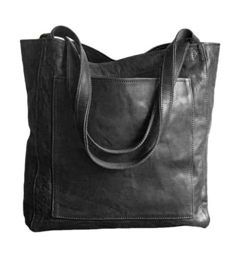 Leather Tote Bags With Outside Pockets - The One