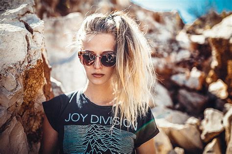 Hd Wallpaper Women Dirty Blonde Sunglasses Joy Division Wallpaper Flare