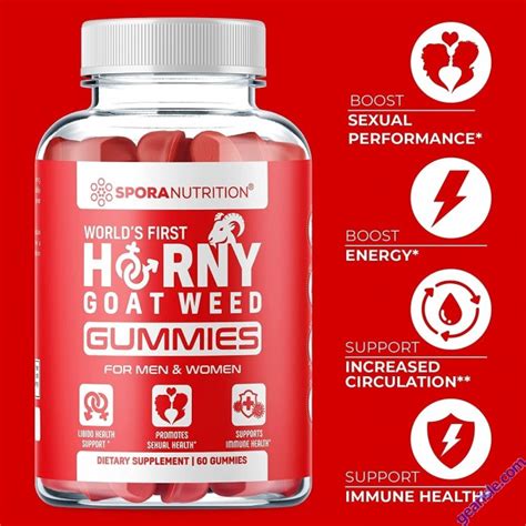 Spora Nutrition Horny Goat Weed Gummies Libido Health Immune Booster