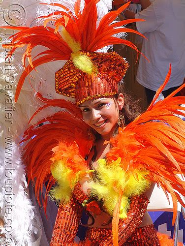 Brazil Carnival Costume - Orange Feathers