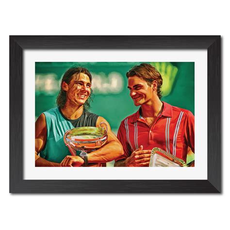 Tenorarts Rafael Nadal And Roger Federer Posters Tennis Legends Laminated