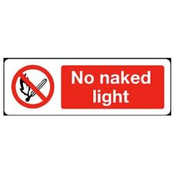 No Naked Light Sign Various Sizes And Materials Available Directa UK