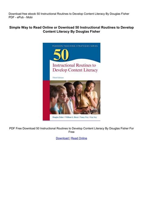 50 Instructional Routines To Develop Content Literacy