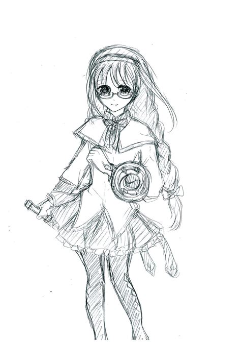 Homura Akemi By Lisa Sketches On Deviantart