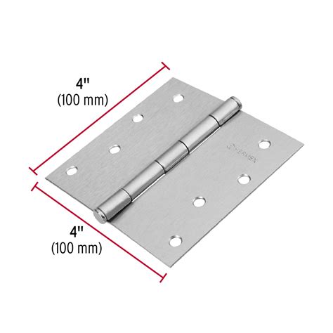 Bisagra Cuadrada Acero Cromo Mate Plana Hermex Basic Bc Pp