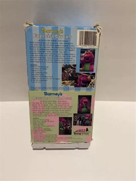 Barney’s Exercise Circus Barney Parade Of Numbers Vhs 1996 2 Tape Set Barney 24 20 Picclick Ca