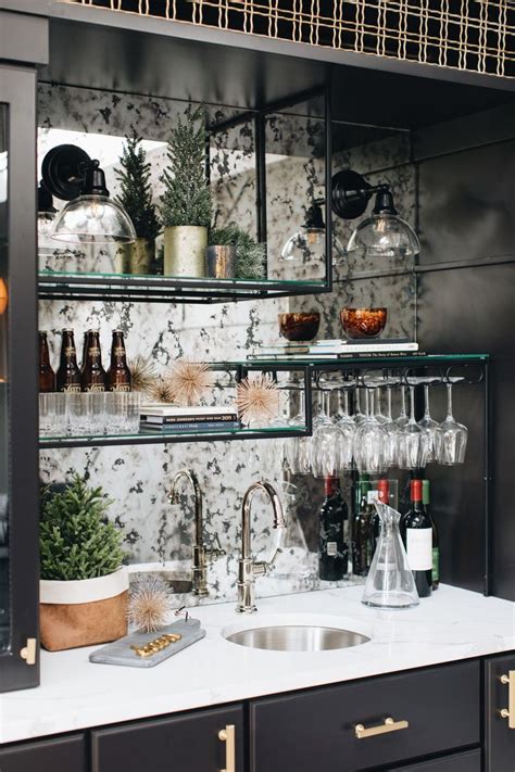 Elegant And Functional Beverage Bar Inspiration