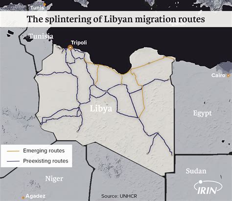 Libyamigrationroutessmall The New Humanitarian