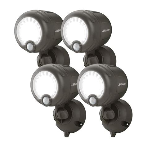 Mr Beams Outdoor 250 Lumen Battery Powered Motion Activated Integrated Led Security Light Brown