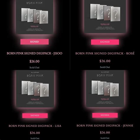 Blackpink Per On Twitter Info Todos Los Digipack Autografiados