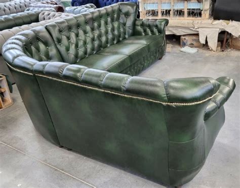 Casa Padrino Luxus Chesterfield Leder Ecksofa Vintage Gr N X X