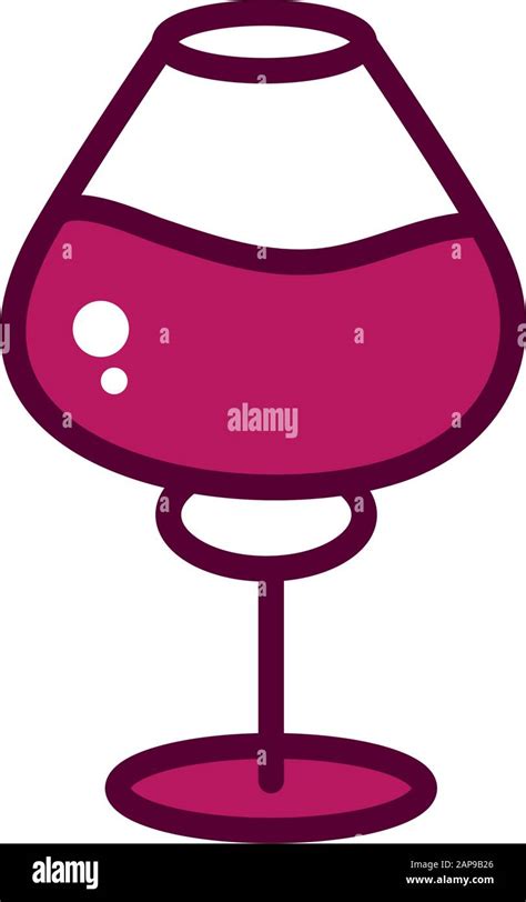 Wine Glass Celebration Drink Beverage Icon Vector Illustration Line And