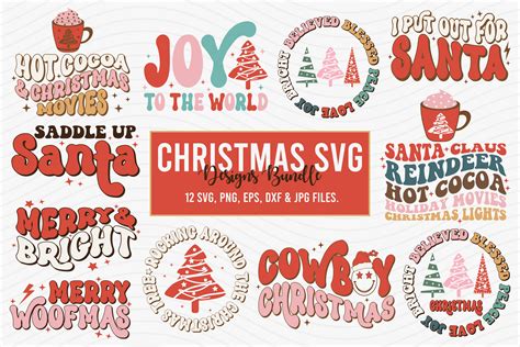 Retro Christmas SVG Bundle By Black Gallery TheHungryJPEG