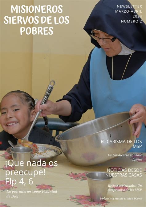 Newsletter De Los Misioneros Siervos De Los Pobres En Espa Ol Marzo