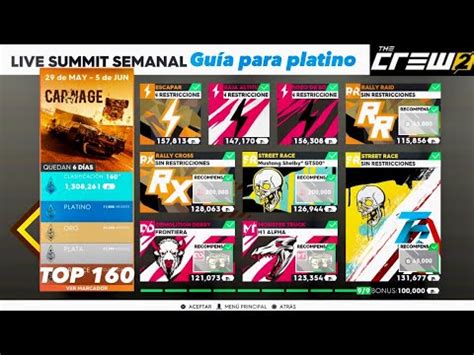 The cew 2 Guía para platino LIVE SUMMIT Carnage TOP 160 Coche taxi