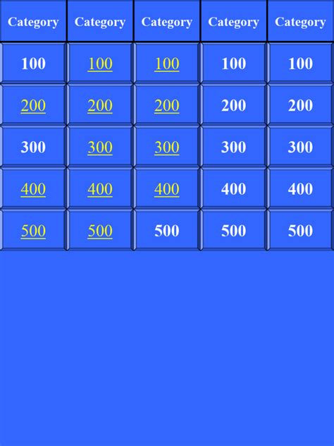 Jeopardy Template | PDF