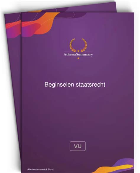 GRATIS Samenvatting Beginselen Staatsrecht