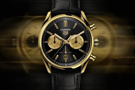 TAG Heuer Carrera Chronograph 42 Yellow Gold – Watches Shop