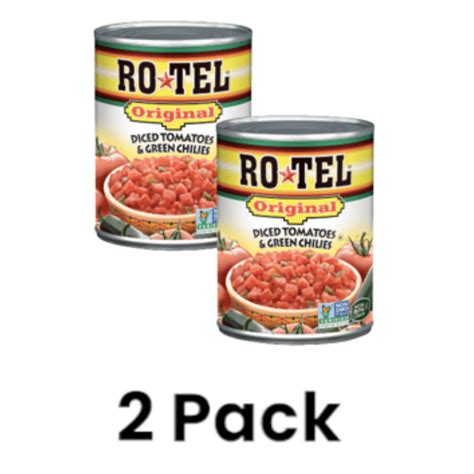 2 Pack Rotel Original Diced Tomatoes And Green Chilies 10 Oz