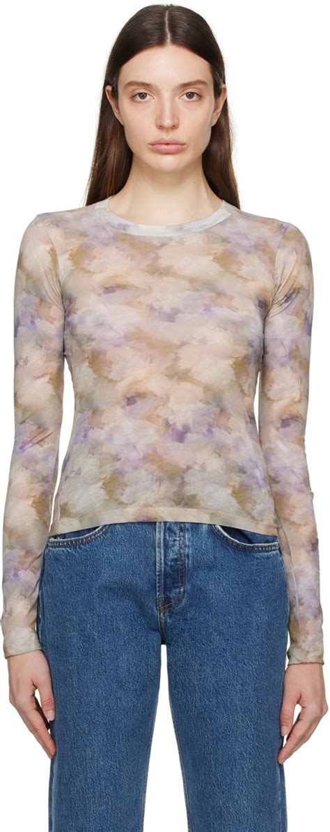 Re Done Multicolor Sheer Long Sleeve T Shirt Ssense