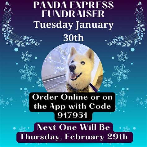 Upcoming Panda Express Fundraiser