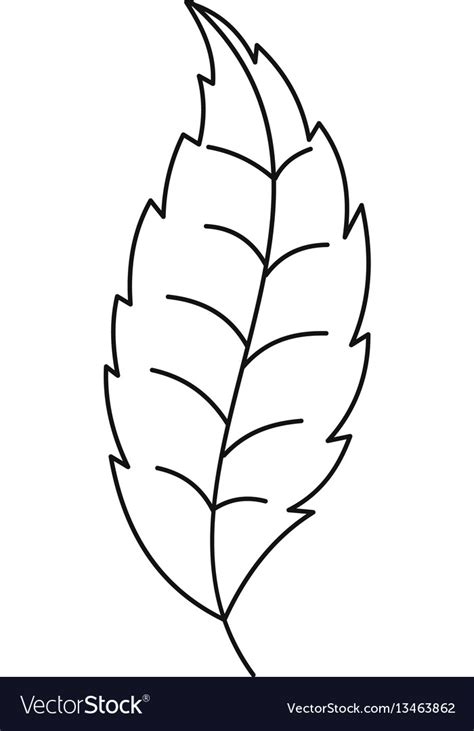 Autumn leaf icon outline style Royalty Free Vector Image