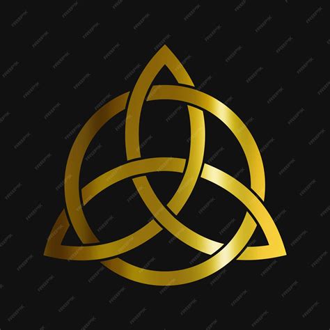 premium vector  trinity knot   celtic symbol formed