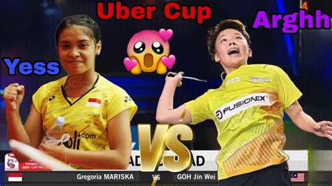 Bila Petarungan Sengit Gregoria Mariska Tunjung Ina Vs Goh Jin Wei