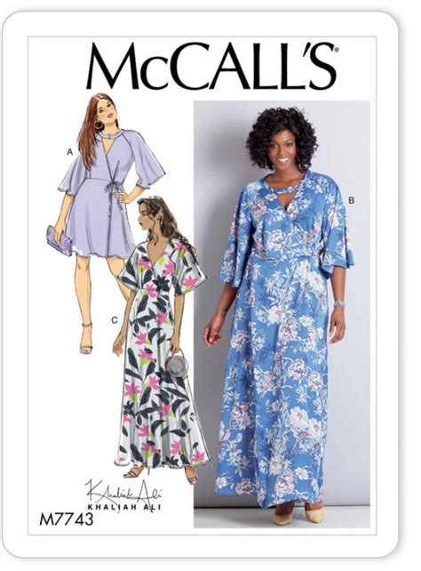 Plus-size Wrap Dress Sewing Pattern Mccall's M7743 Sizes | Etsy