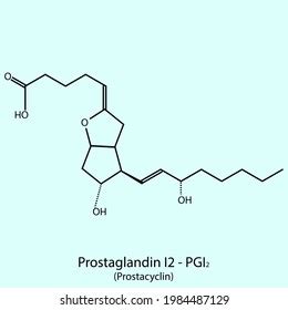 Prostaglandina F Alfa F Rmula Molecular Vector De Stock Libre De