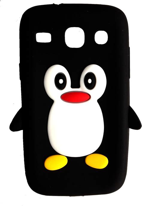 Sks Distribution Noir Mignon Pingouin Manchot Etui Coque Housse Pour