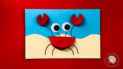 Crab Craft For Kids Easy Kids Crafts Paper Crafts Youtube