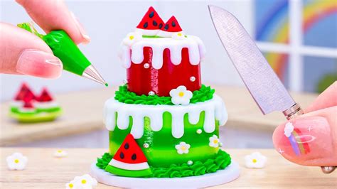 🍉 Yummy Miniature Watermelon Cake Decorating Perfect Tiny Fruit Dessert Recipe By Mini Tasty