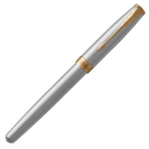 Parker Sonnet Rollerball Pen Stainless Steel Gold Trim 1931506