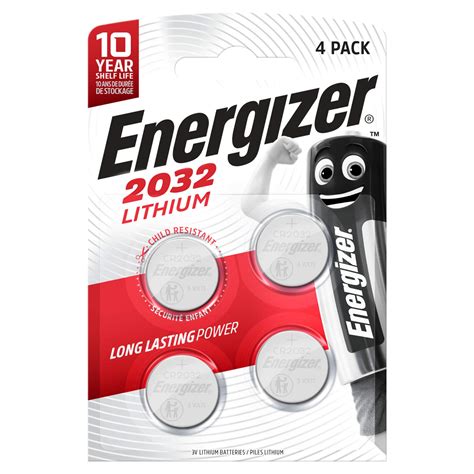 Piles Bouton CR2032 Energizer Lithium 3V Par 4 Bestpiles