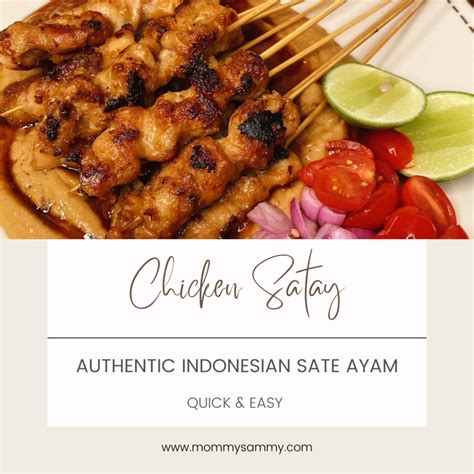 Simple And Authentic Indoensian Chicken Satay Sate Ayam