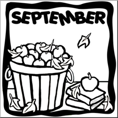 September Clipart Black And White - Miriam Segura