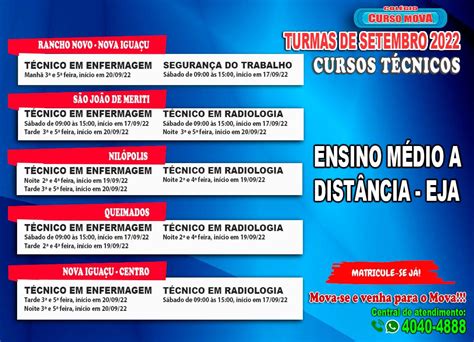 Cursos T Cnicos Turmas De Setembro Curso Mova